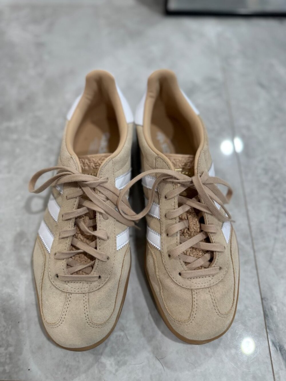 Adidas Samba OG Beige Suede Sneakers Size 8 - Picture 2 of 4